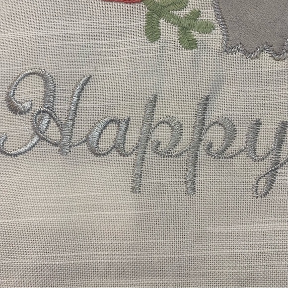 NEW Embroidered Floral Easter Table Runner by Domain Bunnies Eggs & Floral - Picture 3 of 10